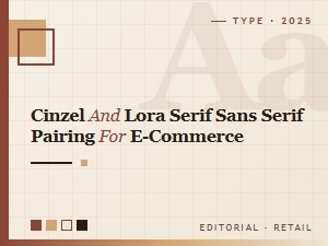 Cinzel and Lora Font Pairing for E-Commerce Web Design | Serif Combo